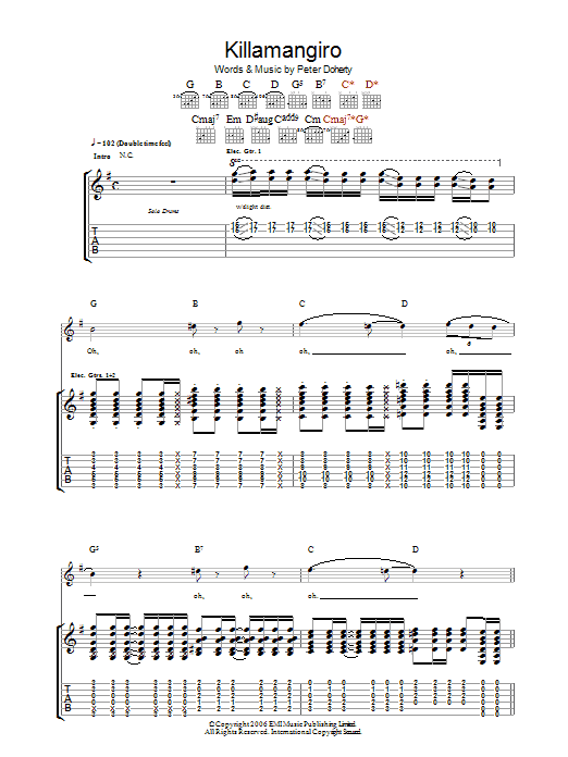Produktgalerie: Seite 1 von 1 Killamangiro, Babyshambles, Gitarre