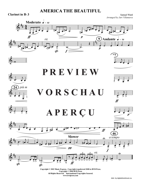Produktgalerie: Seite 6 von 8 America the Beautiful , , (3xKLAR in B, Bass-KLAR)
