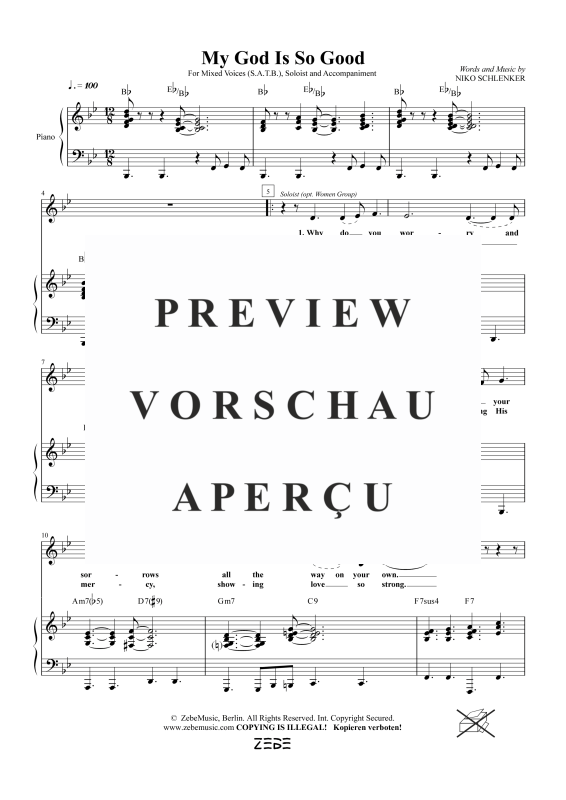 gallery: My God Is So Good, , Gemischter Chor und Klavier