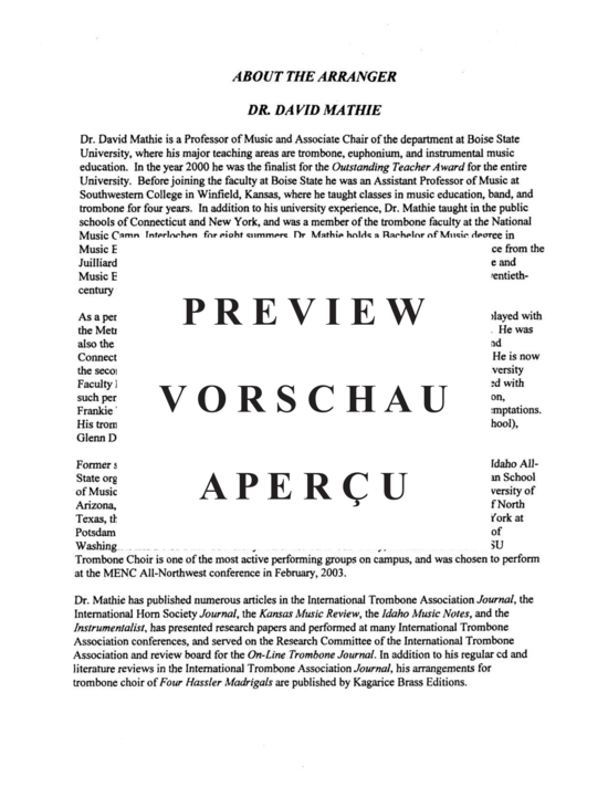 Product gallery: Page 5 of 21 Eleven Songs for Mens Chorus , , (Tuba Quartett EETT)