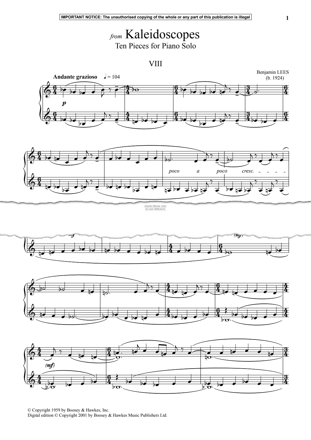 Produktgalerie: Seite 1 von 1 Forest Peace, Arthur Benjamin, Klavier