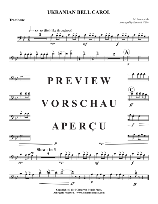 Produktgalerie: Seite 8 von 11 Ukranian Bell Carol , , (Blechbläserquartett)