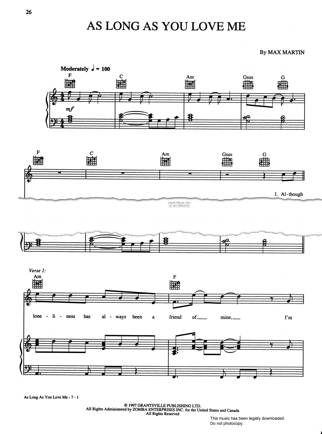 Product gallery: Page 1 of 1 As Long As You Love Me, Backstreet Boys