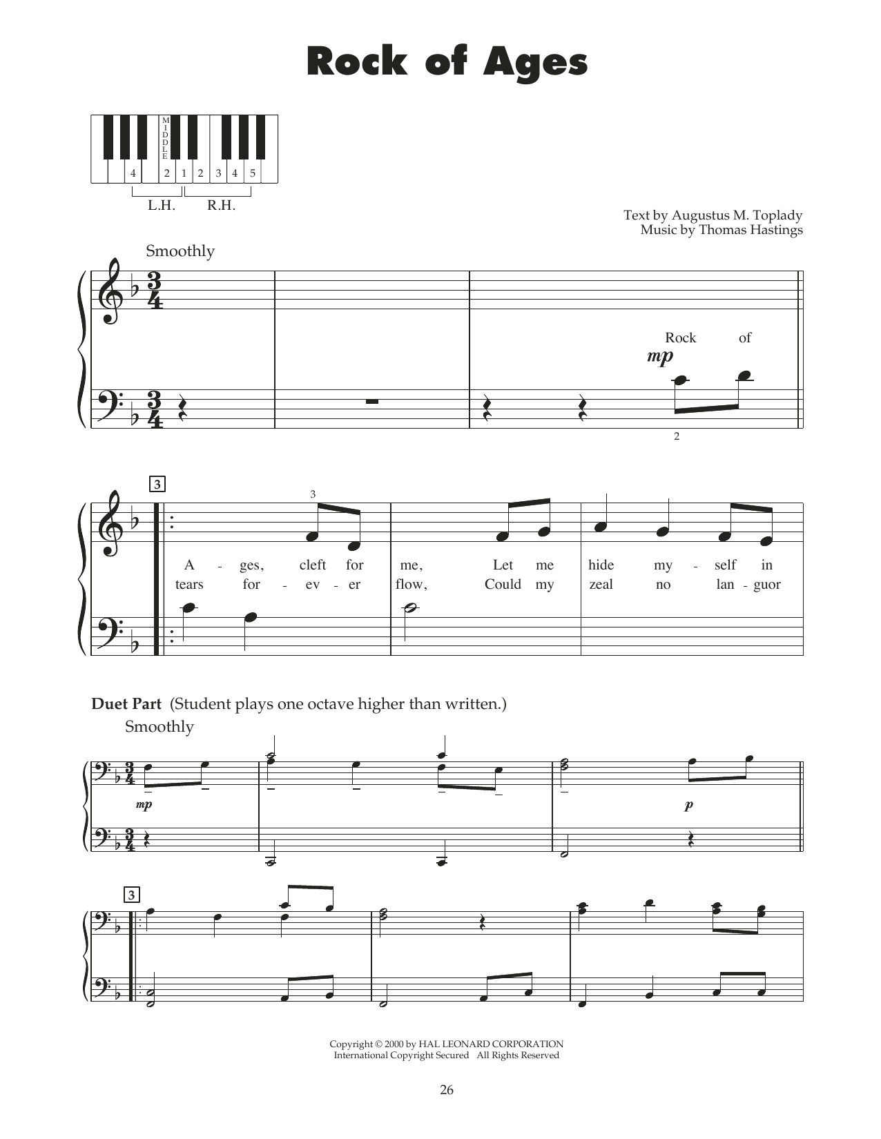 Product gallery: Page 1 of 1 Rock Of Ages (arr. Carol Klose), Augustus M. Toplady