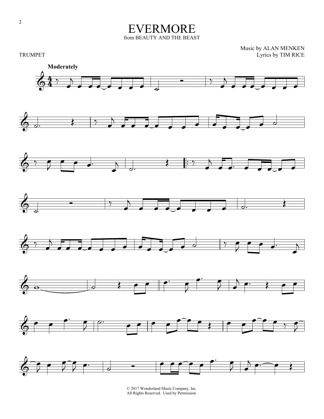 Produktgalerie: Seite 1 von 1 Evermore (from Beauty And The Beast), Josh Groban, Trompete