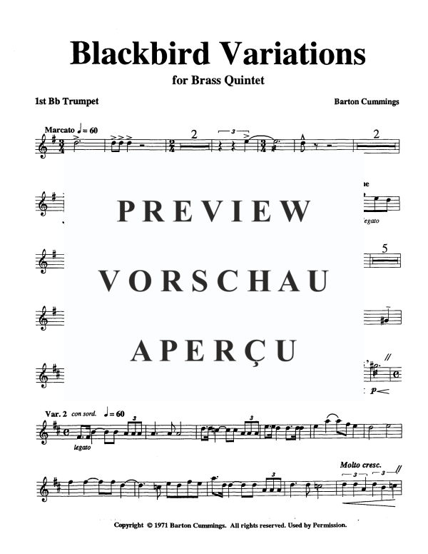 Produktgalerie: Seite 9 von 11 Blackbird Variations, , Blechbläserquintett