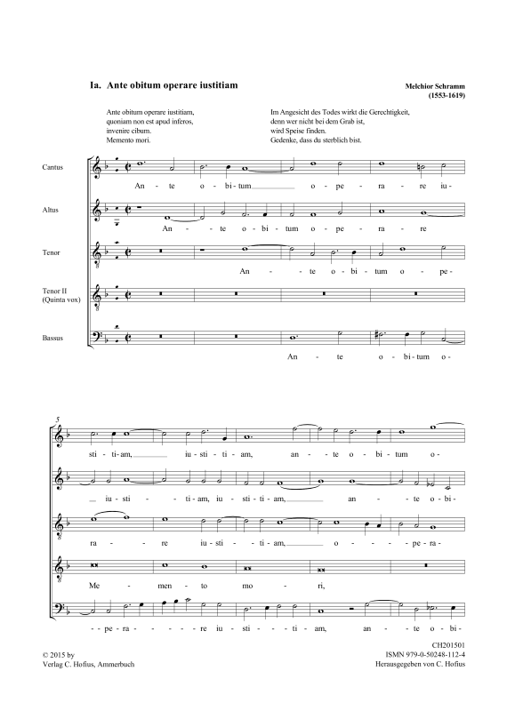 Produktgalerie: Seite 1 von 11 Sacrae Cantiones (1576/77), , Gemischter Chor 5-6 stimmig