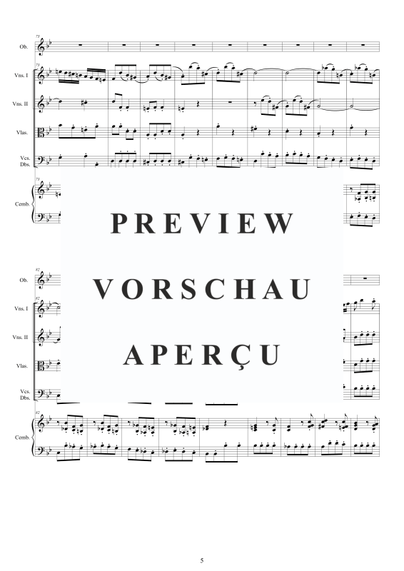 Produktgalerie: Seite 6 von 11 Concerto in G minor (I47a), , Oboe, Streicher und Cembalo