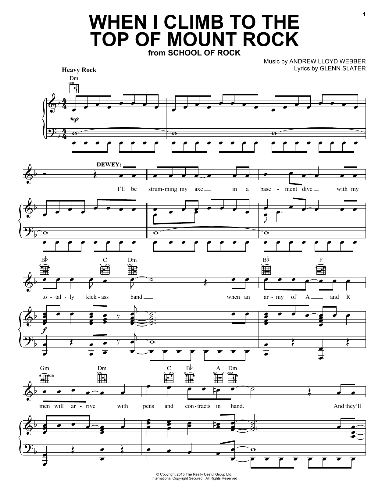 Produktbild zu: When I Climb To The Top Of Mount Rock (from School of Rock: The Musical)