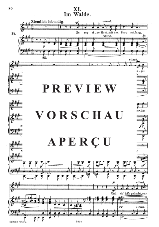 Product gallery: Page 2 of 3 Im Walde, Op.39 No.11, , High Voice and Piano