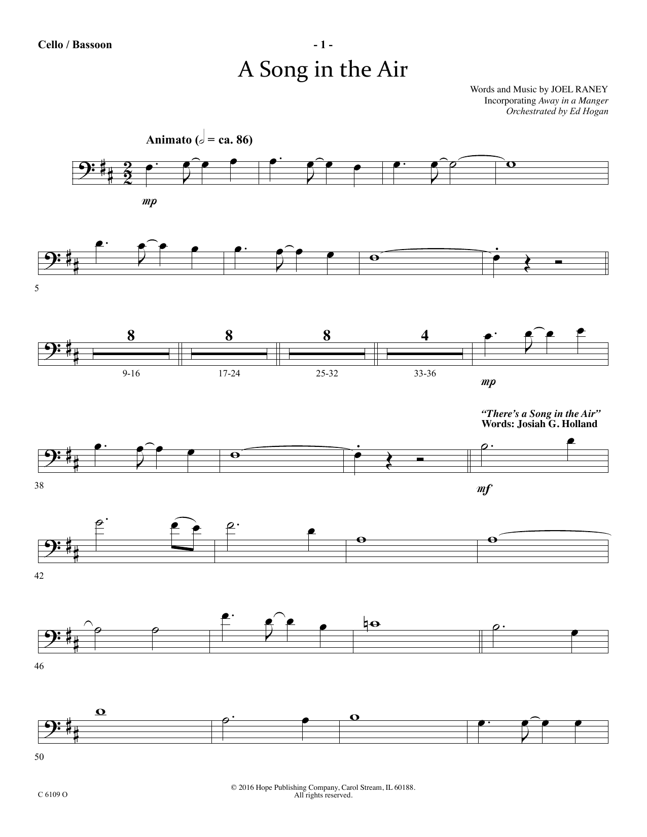Produktbild zu: A Song In The Air - Cello/Bassoon