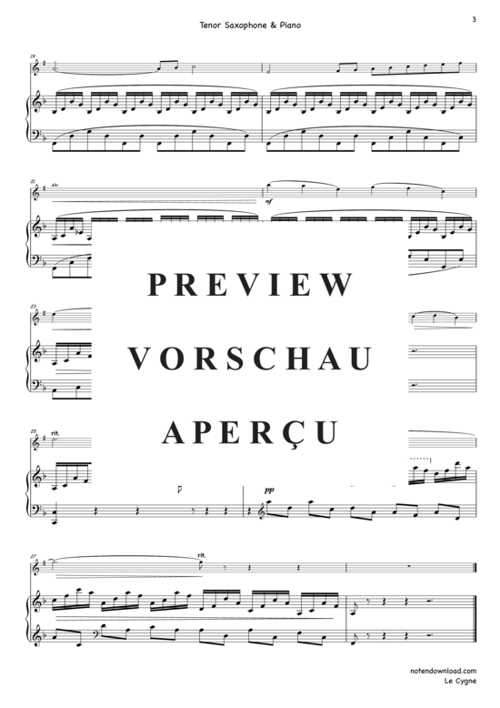 gallery: Der Schwan (Le Cygne) , ,  (Tenor/Sopran Saxophon + Klavier)