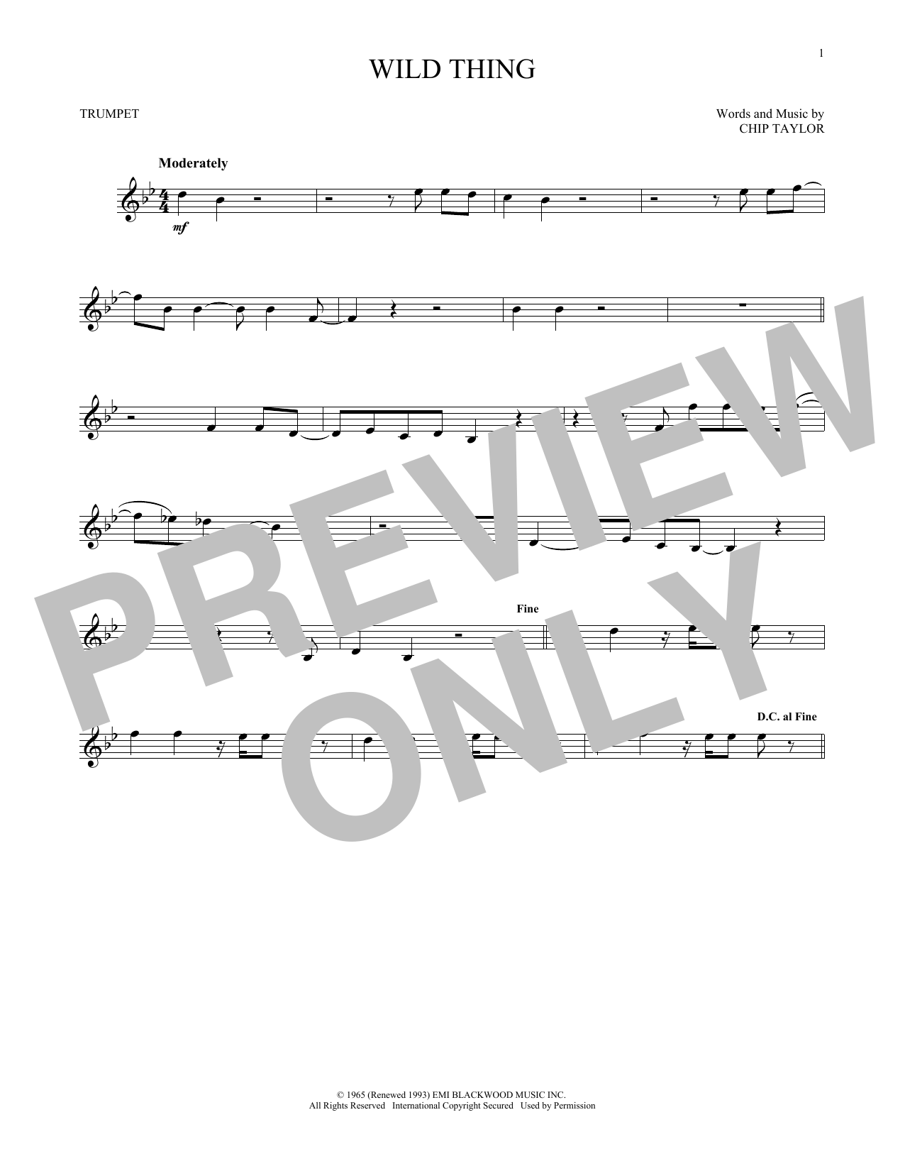 Produktgalerie: Seite 1 von 1 Wild Thing, The Troggs, Trompete