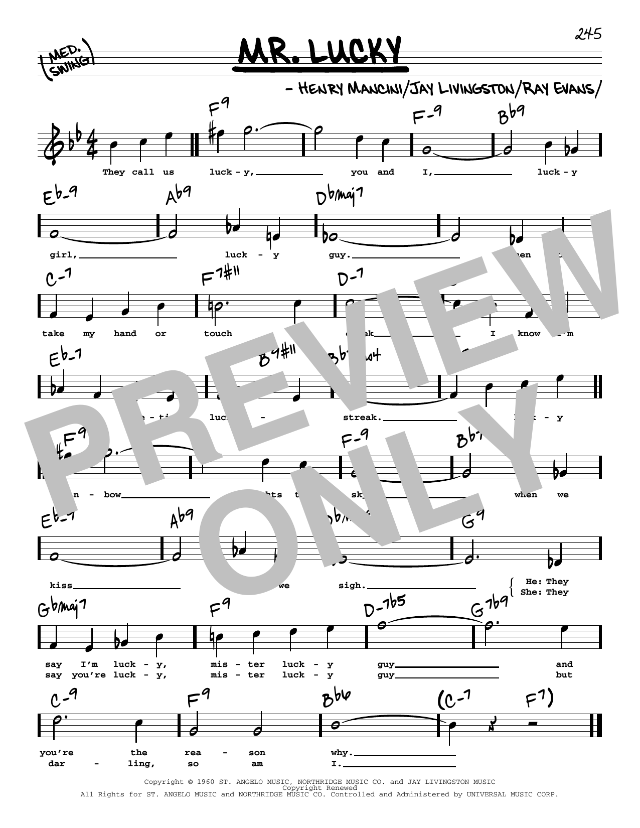 Produktbild zu: Mr. Lucky (High Voice)