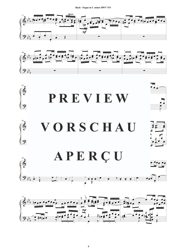 Product gallery: Page 5 of 9 Fuge in C-Moll BWV 574, , Solo Piano