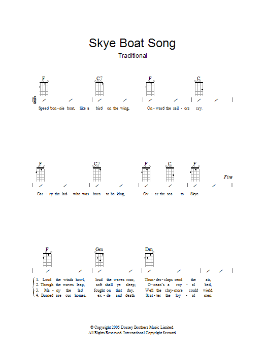 Product gallery: Page 1 of 1 The Skye Boat Song, Traditional
