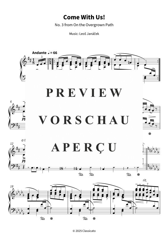 Produktgalerie: Seite 5 von 6 Come With Us! - No. 3 from On the Overgrown Path, , Klavier Solo