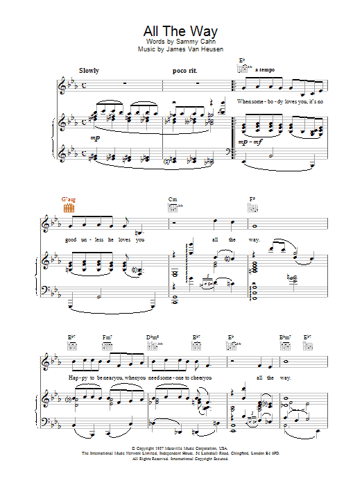 Product gallery: Page 1 of 1 All The Way, Sammy Cahn