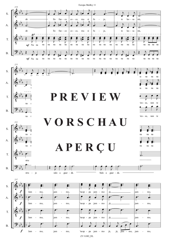 gallery: Europa_Medley , , (Gemischter Chor SATB)