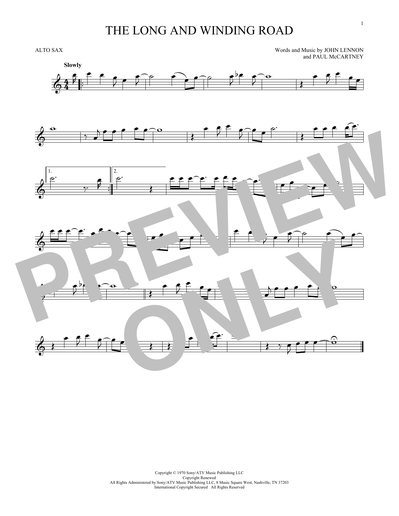 Product gallery: Page 1 of 1 The Long And Winding Road, The Beatles