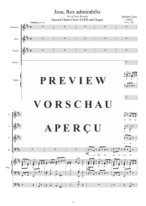 Produktgalerie: Seite 2 von 11 Jesu, Rex admirabilis, , Gemischter Chor und Orgel