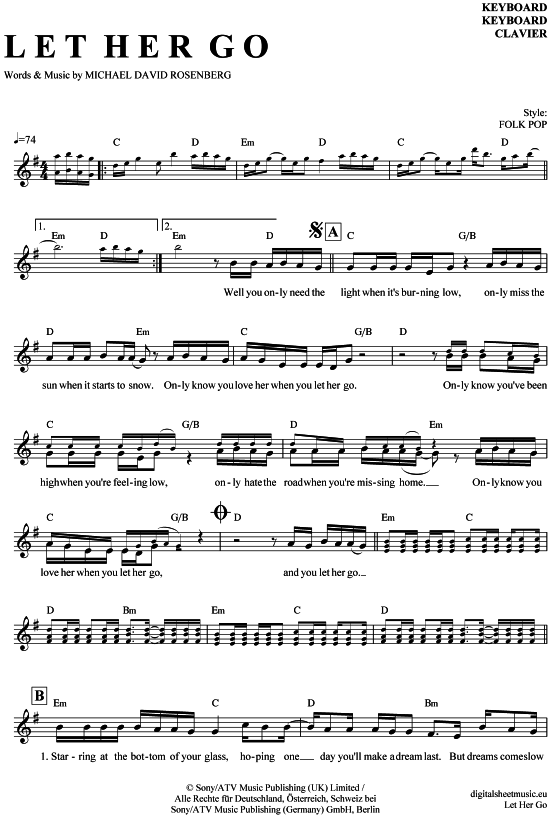 Product picture to: Let her go Passenger