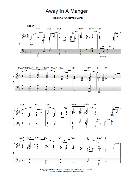 Product gallery: Page 1 of 1 Away In A Manger, Traditional