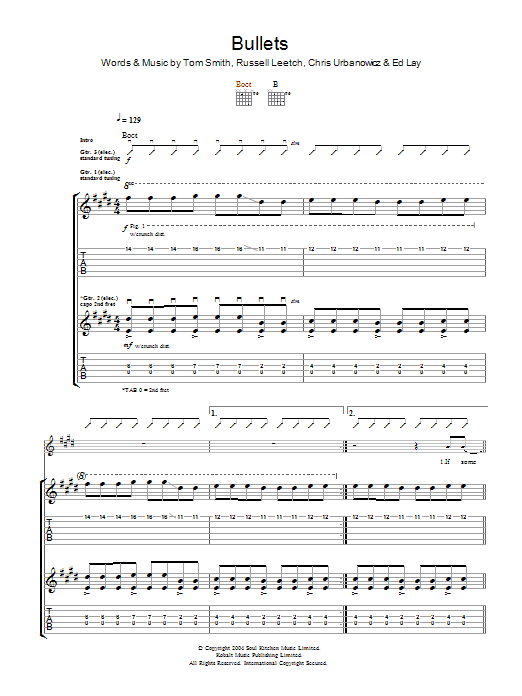 Produktgalerie: Seite 1 von 1 Bullets, Editors, Gitarre