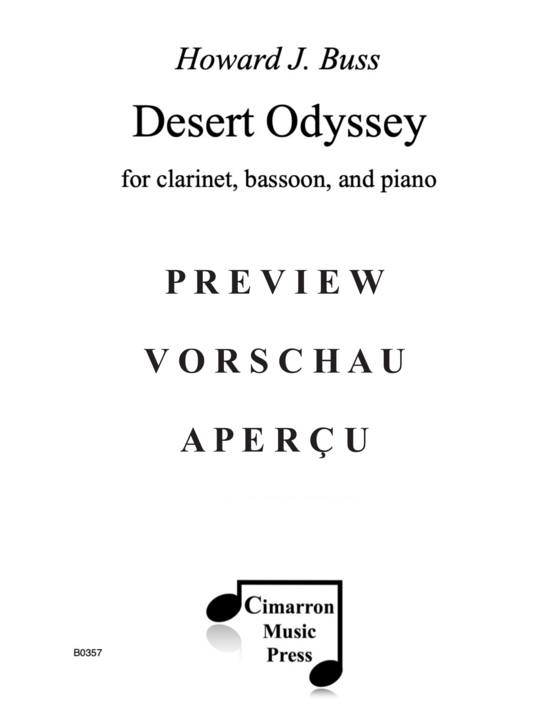 Product gallery: Page 2 of 21 Desert Odyssey , , (clarinet, bassoon and piano)
