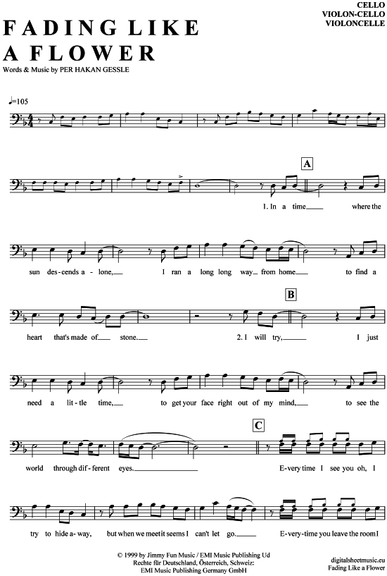 Produktbild zu: Fading like a flower Roxette