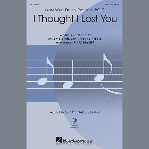 cover: I Thought I Lost You (from Bolt), Mark Brymer, Chor