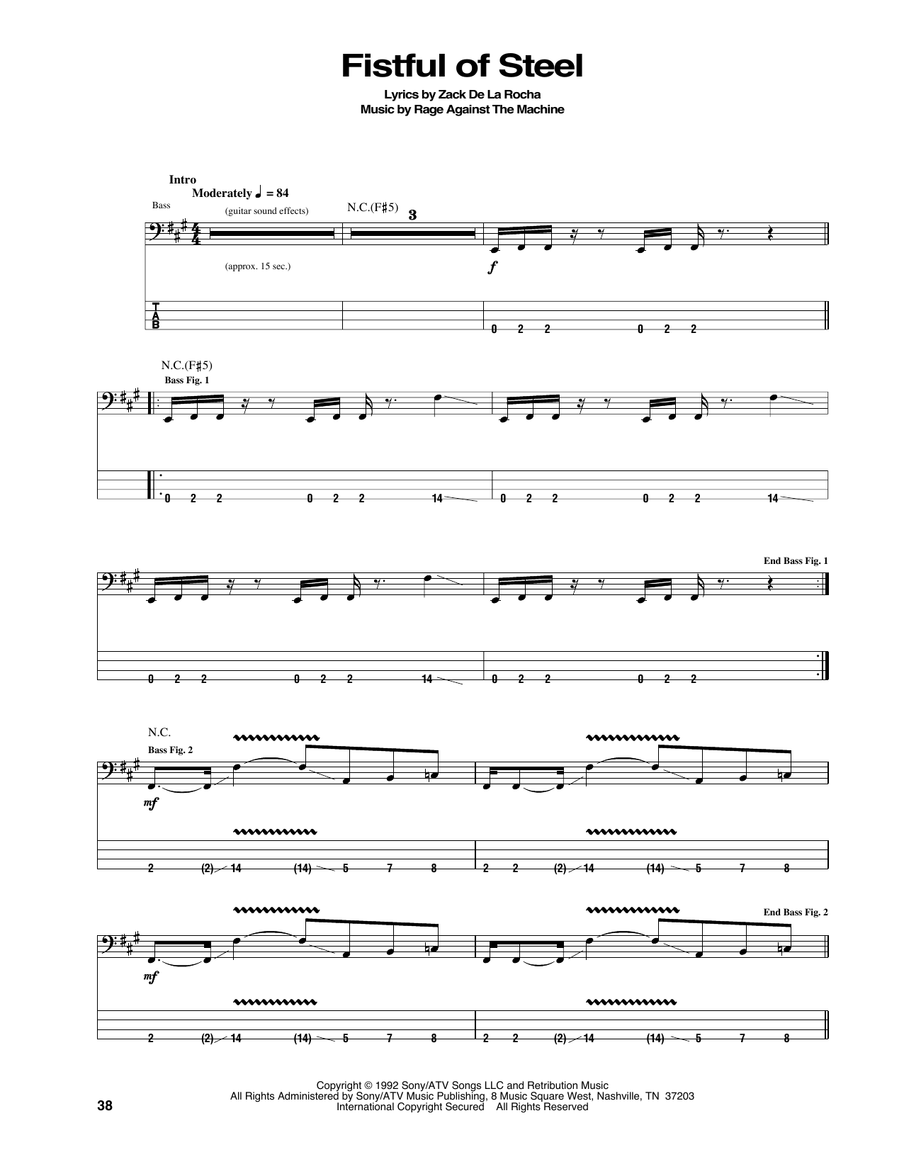 Produktgalerie: Seite 1 von 1 Fistful Of Steel, Rage Against The Machine, E-Bass