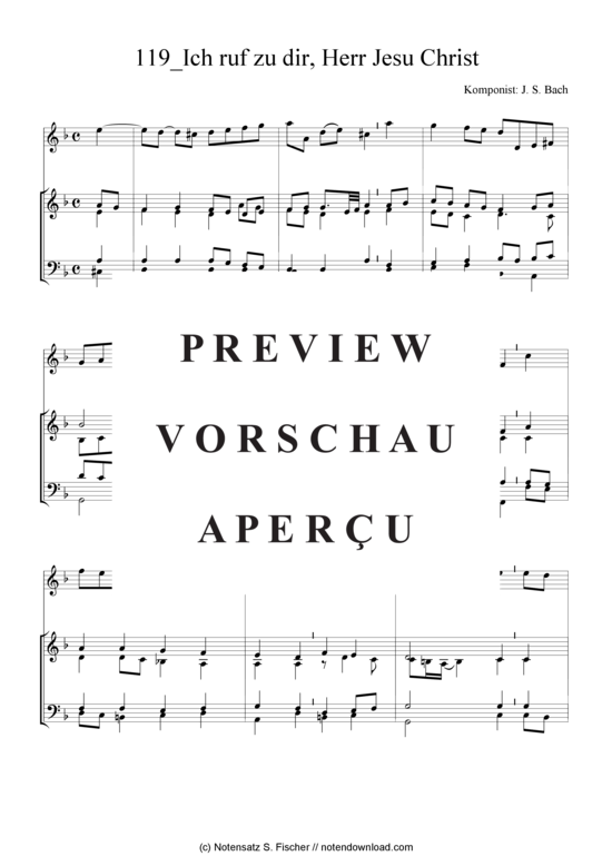 Produktgalerie: Seite 2 von 3 Ich ruf zu dir, Herr Jesu Christ , , (Quartett in C)