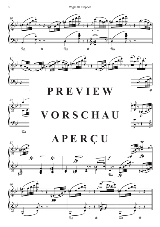 Product gallery: Page 6 of 6 Vogel als Prophet - Nr. 7 aus Waldszenen op. 82 , , Piano Solo