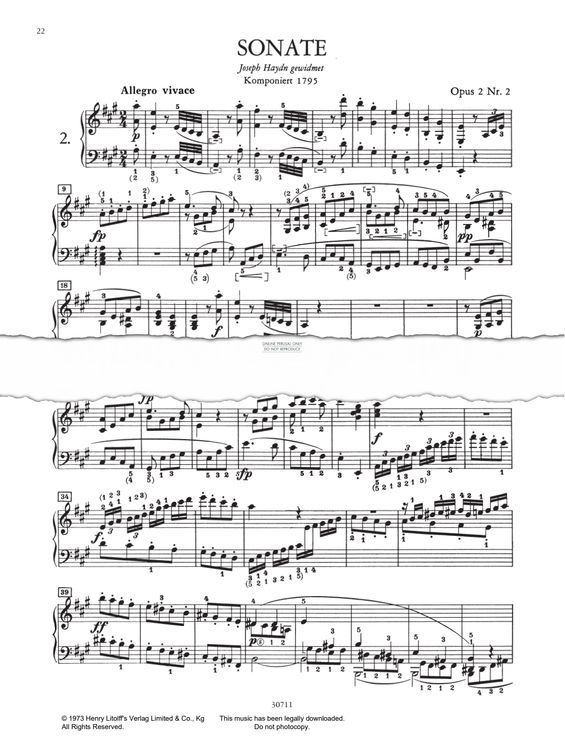 Produktbild zu: Piano Sonata No. 2 In A Major, Op.2, No.2