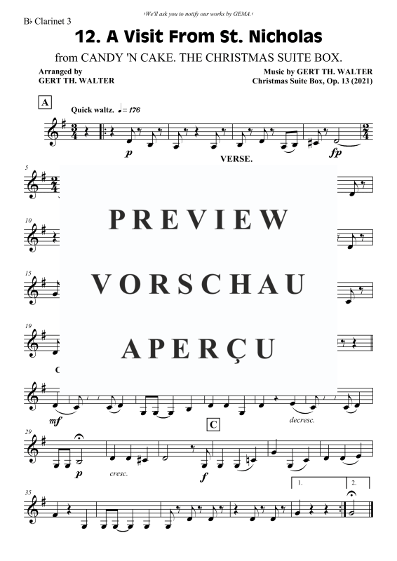 Produktgalerie: Seite 6 von 6 A Visit From St. Nicholas, , Klarinetten Trio