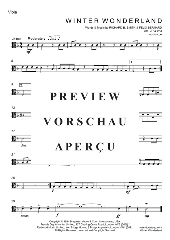 Product gallery: Page 4 of 6 Winter Wonderland (Jazz-Version) , Crosby, Bing,  (viola + piano)