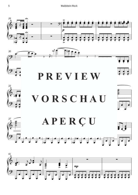 gallery: Waldstein-Rock - inspiriert durch Klaviersonate Nr. 21 C-Dur, op. 53 ´Waldstein´, 1. Satz, , Klavier Solo