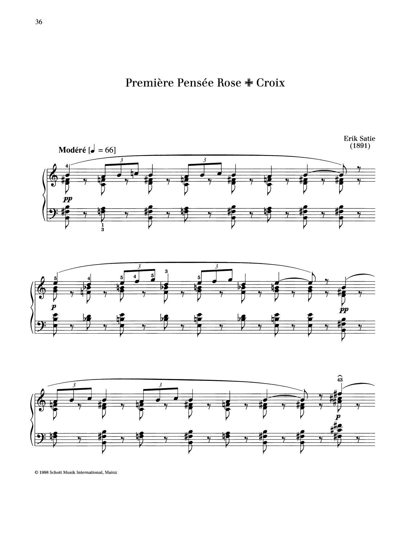 Product gallery: Page 1 of 1 Premiere Pensee Rose-Croix, Erik Satie