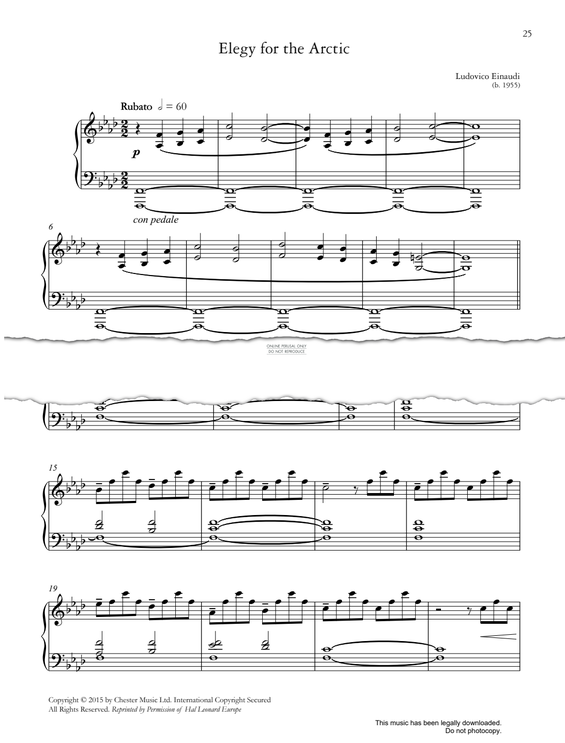 Produktgalerie: Seite 1 von 1 Elegy For The Arctic, Ludovico Einaudi, Klavier