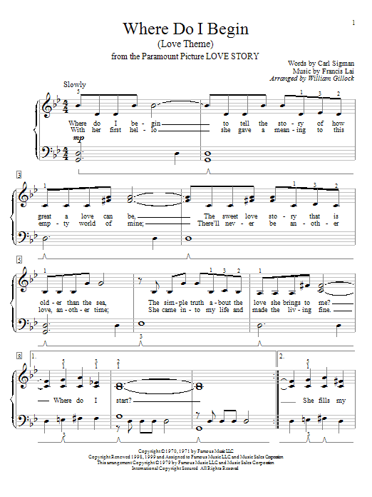 Produktbild zu: Where Do I Begin (Love Theme)