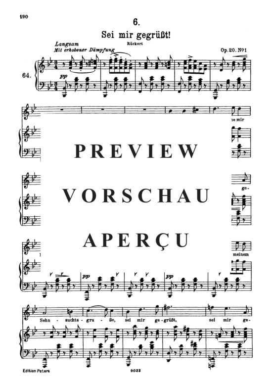 gallery: Sei mir gegrüßt! D.741 , , (Gesang hoch + Klavier)