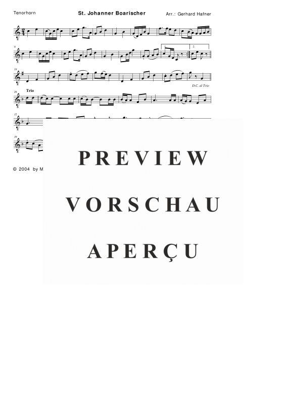 Product gallery: Page 8 of 11 St. Johanner Boarischer, , (woodwind and brass)