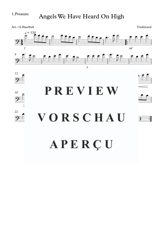 Produktgalerie: Seite 3 von 6 Angels We Have Heard On High, , (Posaunen Quartett)