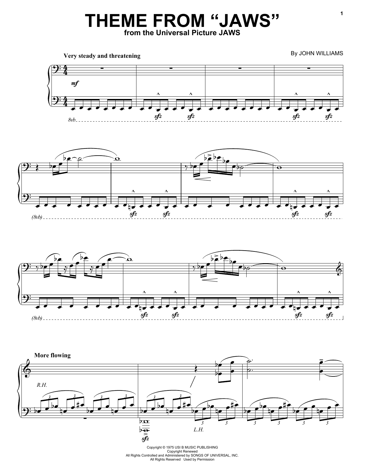 Product gallery: Page 1 of 1 Theme from Jaws, John Williams