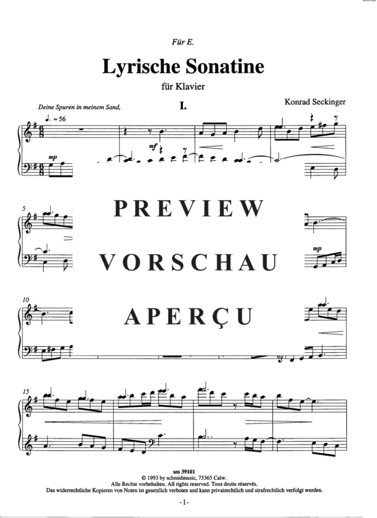 Product gallery: Page 3 of 9 Lyrische Sonatine , , Piano Solo