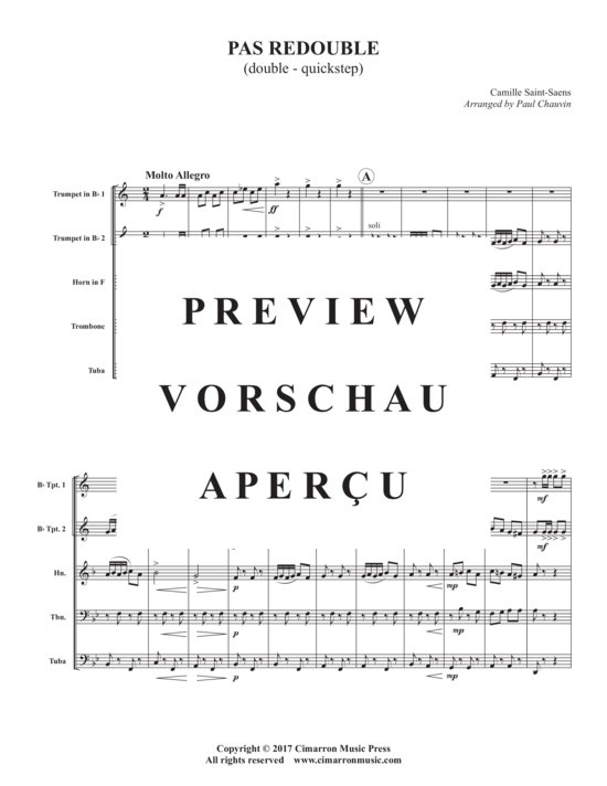 Produktgalerie: Seite 3 von 21 Pas Redouble , , (Blechbläserquintett)