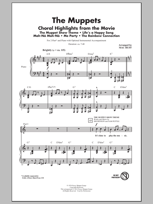 Produktbild zu: The Muppets (Choral Highlights)