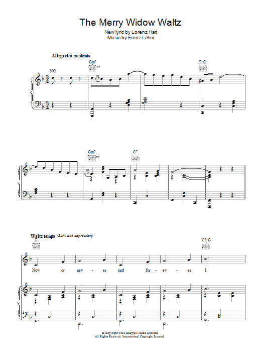 Product gallery: Page 1 of 1 The Merry Widow Waltz, Franz Lehar
