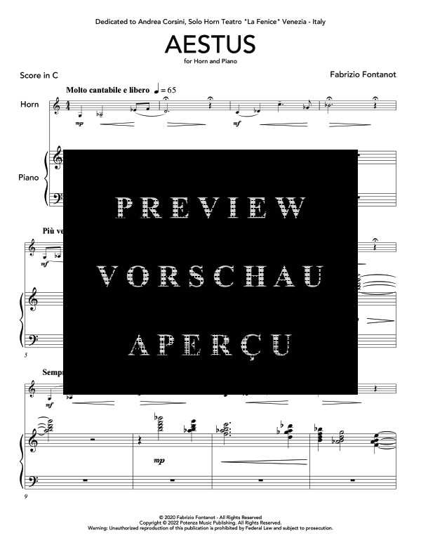 Produktgalerie: Seite 5 von 11 Aestus, , (Horn in F und Klavier)